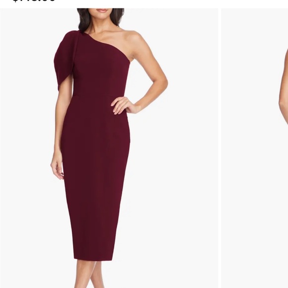 Dress the Population NWOT Tiffany One-Shoulder Midi Dress M - Picture 1 of 9